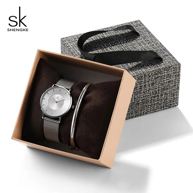 SHENGKE SK Luxury Jewelry Watches Set Bracelets & Bangles Earring Sets 95001 - Michas.Zeithaus