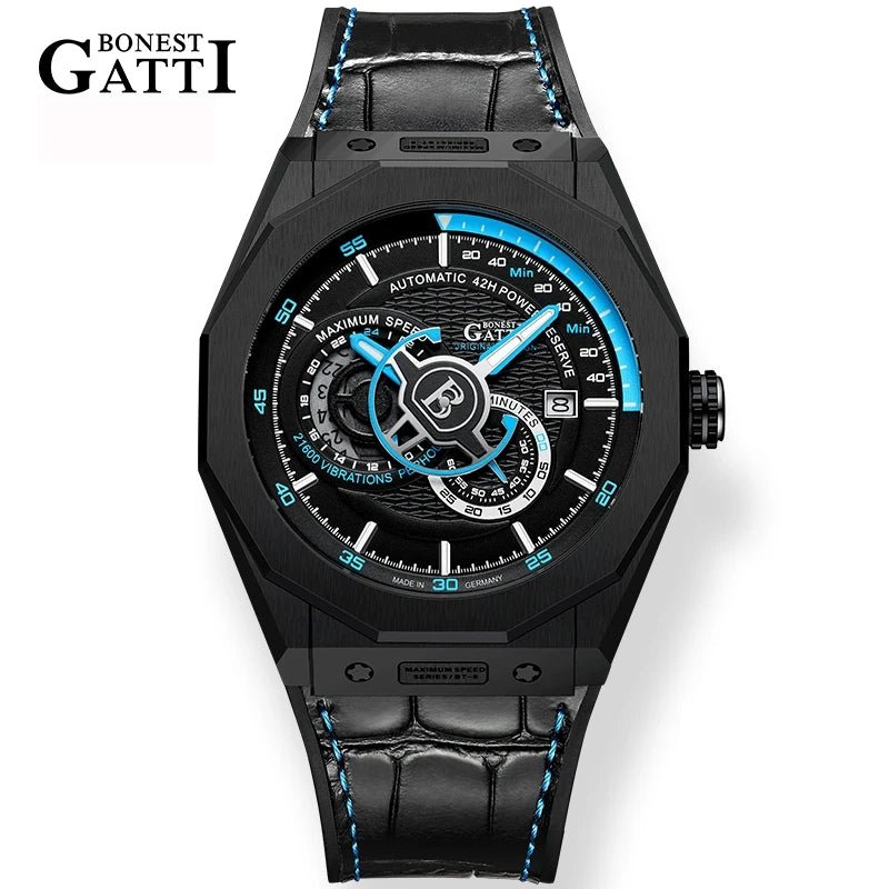 BONEST GATTI 8601 Automatic Mechanical Sport Waterproof Watch - Michas.Zeithaus