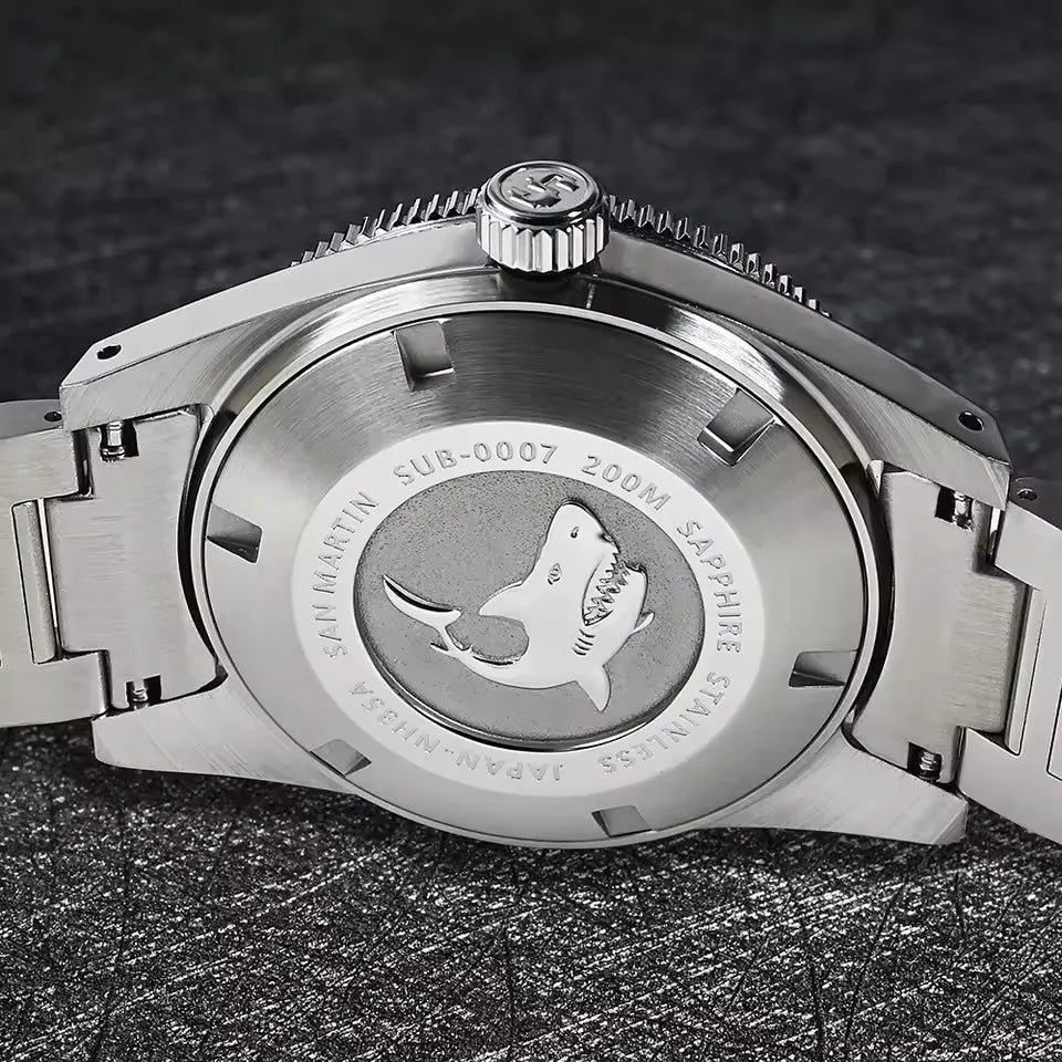 San Martin Modell SN0007 41mm V4 Taucheruhr mit NH35 Automatikuhrwerk Sapphire Glas Datumsanzeige 200m Wasserdicht