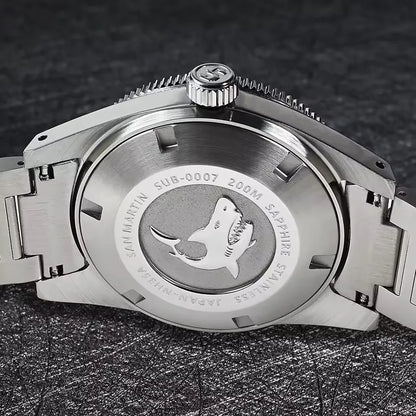 San Martin Modell SN0007 41mm V4 Taucheruhr mit NH35 Automatikuhrwerk Sapphire Glas Datumsanzeige 200m Wasserdicht