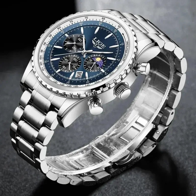 Original LIGE Herren Armbanduhr mit Chronograph LG8989K Michas-Zeithaus