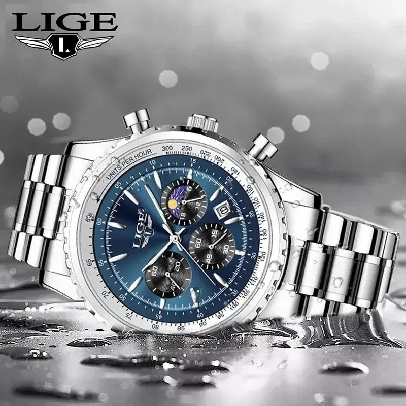 Original LIGE Herren Armbanduhr mit Chronograph LG8989K Michas-Zeithaus