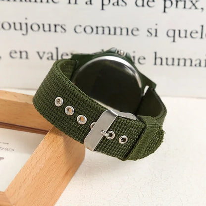 Luminous Men Sport Military Watch Shock Resistant Wristwatches Simple Nylon Band Male Army Wrist Watch Quartz