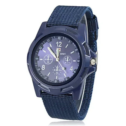 Men Army Watch Nylon Military Male Quartz Watches Fabric Canvas Strap Casual Cool Men's Sport Round Dial Relogios Wristwatch