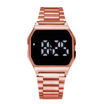 Luxury Gold Silver Sports Military Watches Men Women LED Digital Wristwatches Retro F91W Steel Band Electronic Watch Wrist Clock