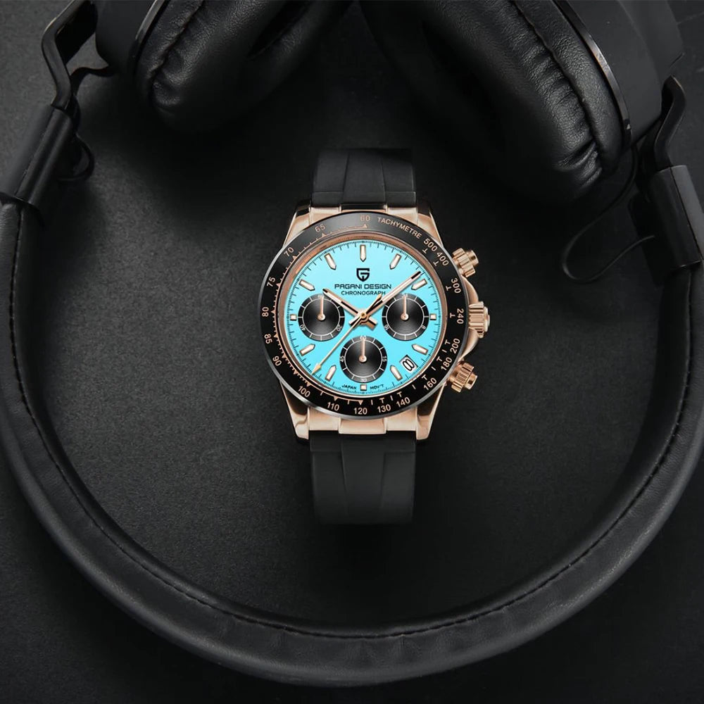 PAGANI DESIGN 40mm Quarzuhr mit VK63 Uhrwerk & Chronograph