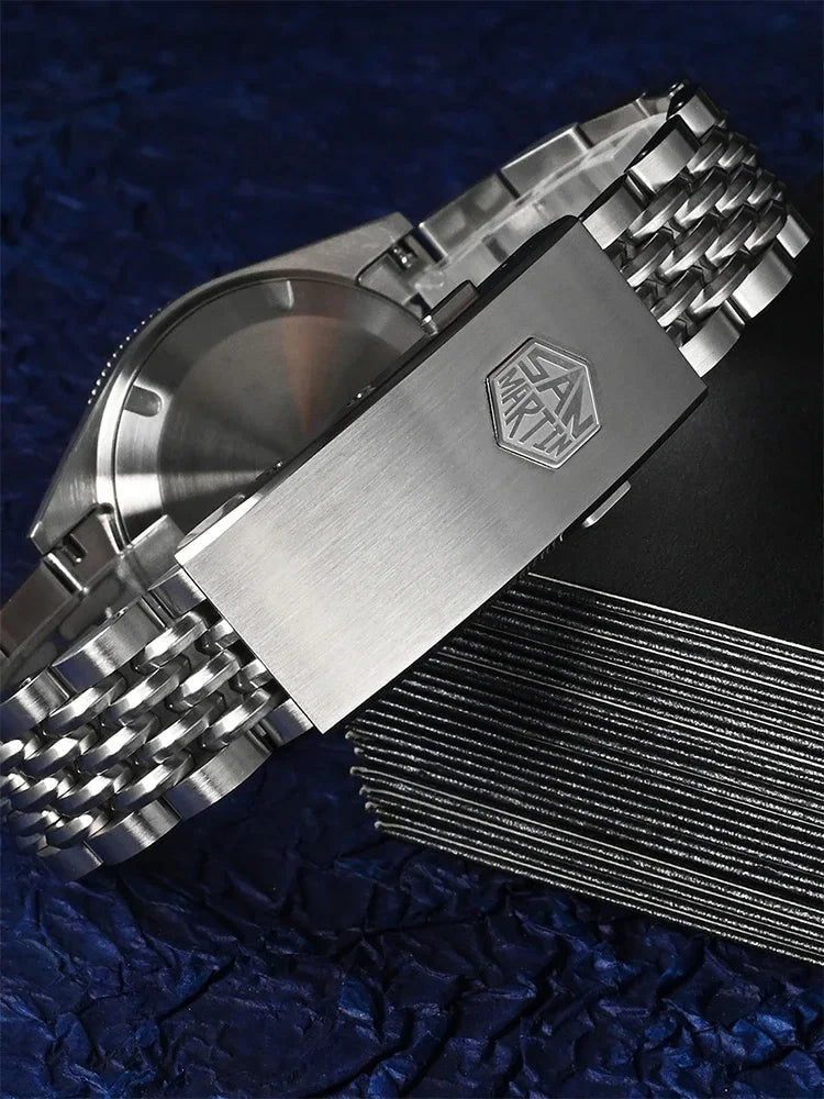 San Martin Original Design 38.8mm Upgrade Diver Watch Sunburst Enamel Dial NH35 Automatic Mechanical Luxury Waterproof 200m Lume