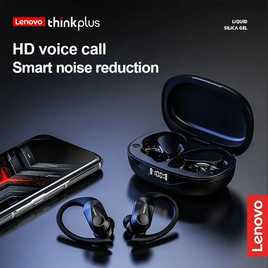 Lenovo LP75 TWS Drahtlose Bluetooth V5.3 Kopfhörer IPX5 Digital Display Ohrbügel Ohrhörer HiFi Stereo Noise Reduction Kopfhörer
