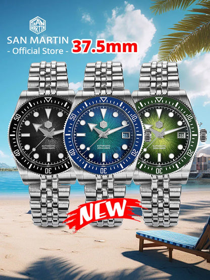 San Martin 40mm  Taucheruhr mit Miyota 9015 Uhrwerk 200m wasserdicht SN0148