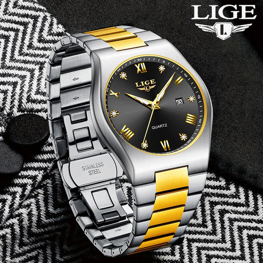 LIGE 2025 neue einfache Business-Herrenuhr Quarz-Armbanduhr