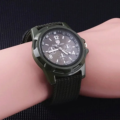 Men Army Watch Nylon Military Male Quartz Watches Fabric Canvas Strap Casual Cool Men's Sport Round Dial Relogios Wristwatch