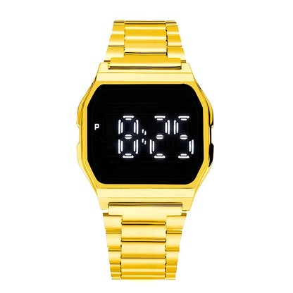 Luxury Gold Silver Sports Military Watches Men Women LED Digital Wristwatches Retro F91W Steel Band Electronic Watch Wrist Clock