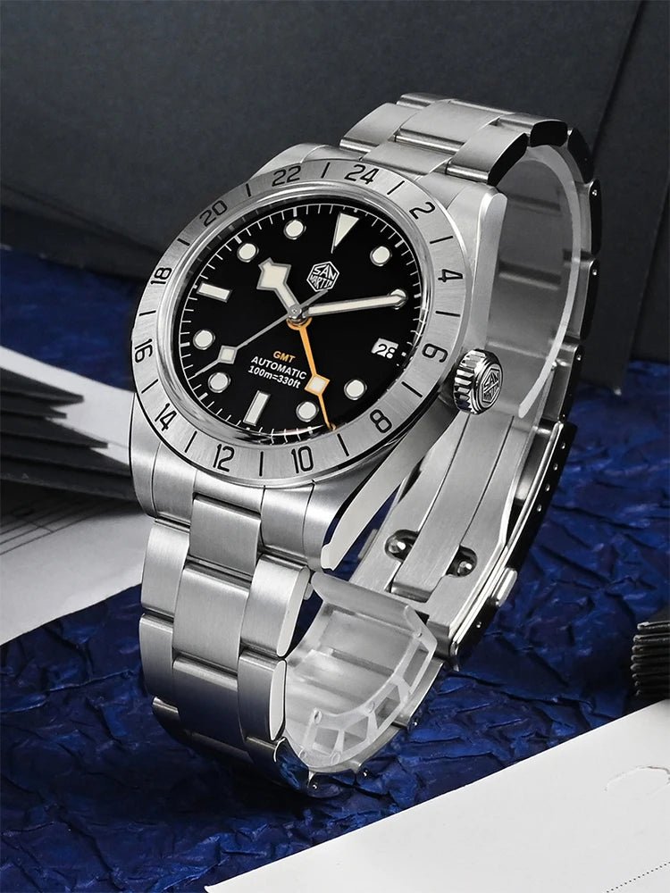 San Martin 39mm Automatikuhr GMT mit NH34 Uhrwerk - Michas.Zeithaus