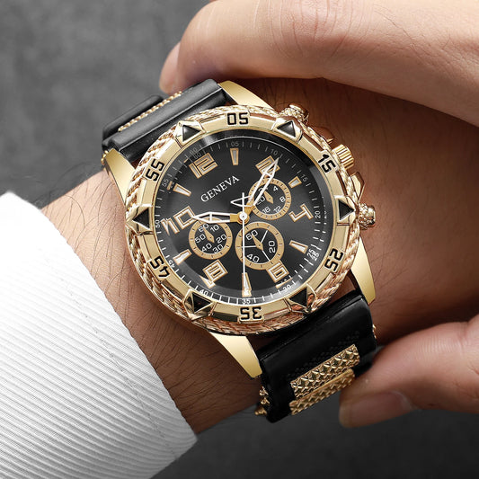 Fashion Silicone Strap Men Sports Watch Luxury Arabic Dial Business Quartz Wristwatch (Without Box)