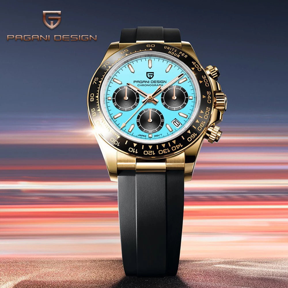 PAGANI DESIGN 40mm Quarzuhr mit VK63 Uhrwerk & Chronograph