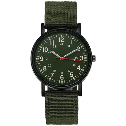Luminous Men Sport Military Watch Shock Resistant Wristwatches Simple Nylon Band Male Army Wrist Watch Quartz