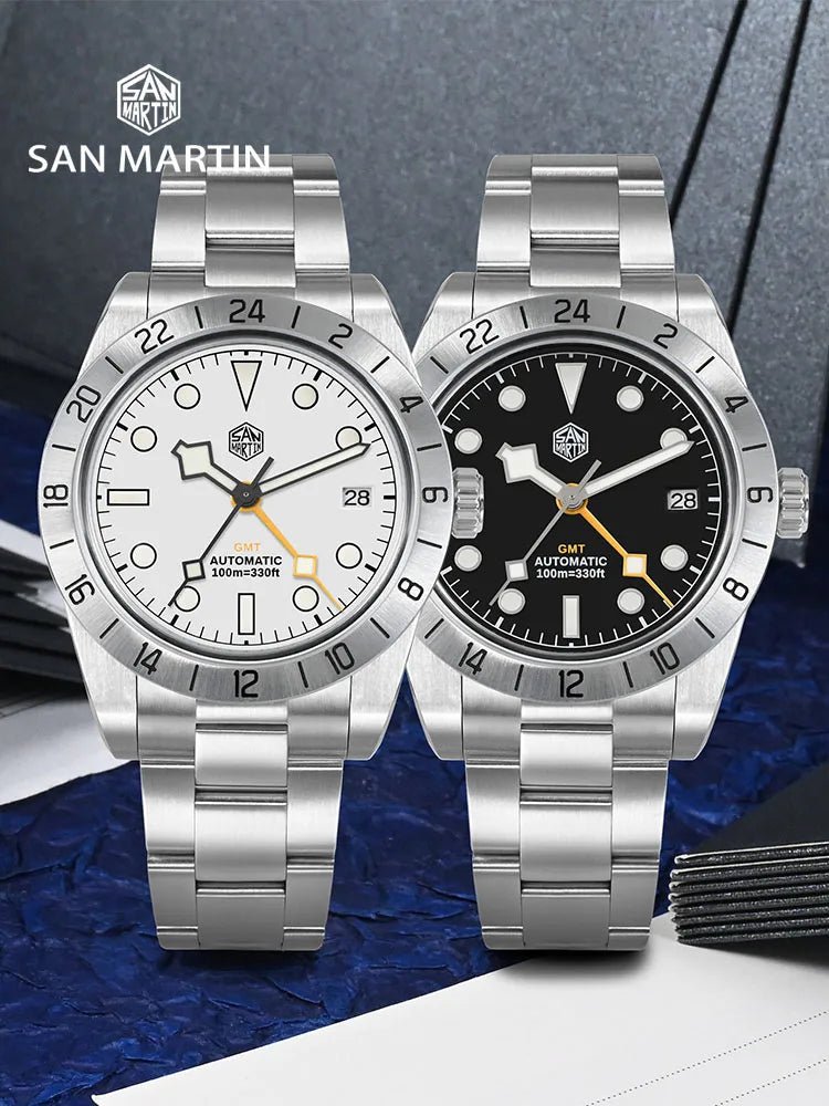San Martin 39mm Automatikuhr GMT mit NH34 Uhrwerk - Michas.Zeithaus