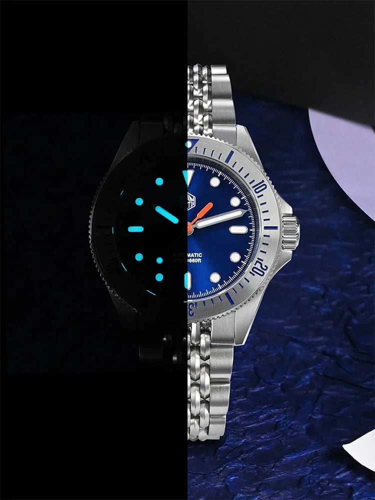 San Martin Original Design 38.8mm Upgrade Diver Watch Sunburst Enamel Dial NH35 Automatic Mechanical Luxury Waterproof 200m Lume
