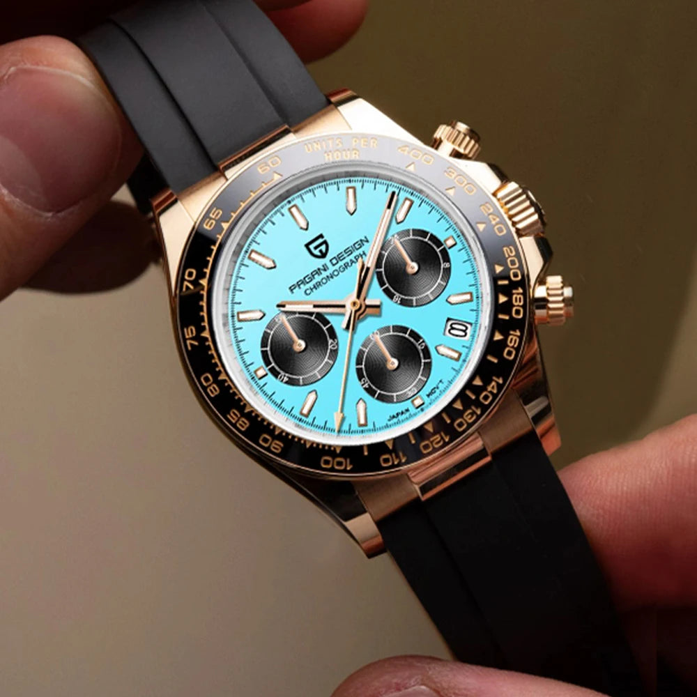 PAGANI DESIGN 40mm Quarzuhr mit VK63 Uhrwerk & Chronograph
