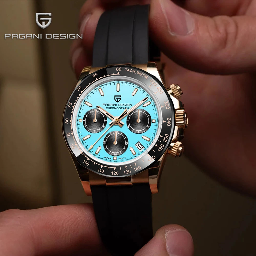 PAGANI DESIGN 40mm Quarzuhr mit VK63 Uhrwerk & Chronograph