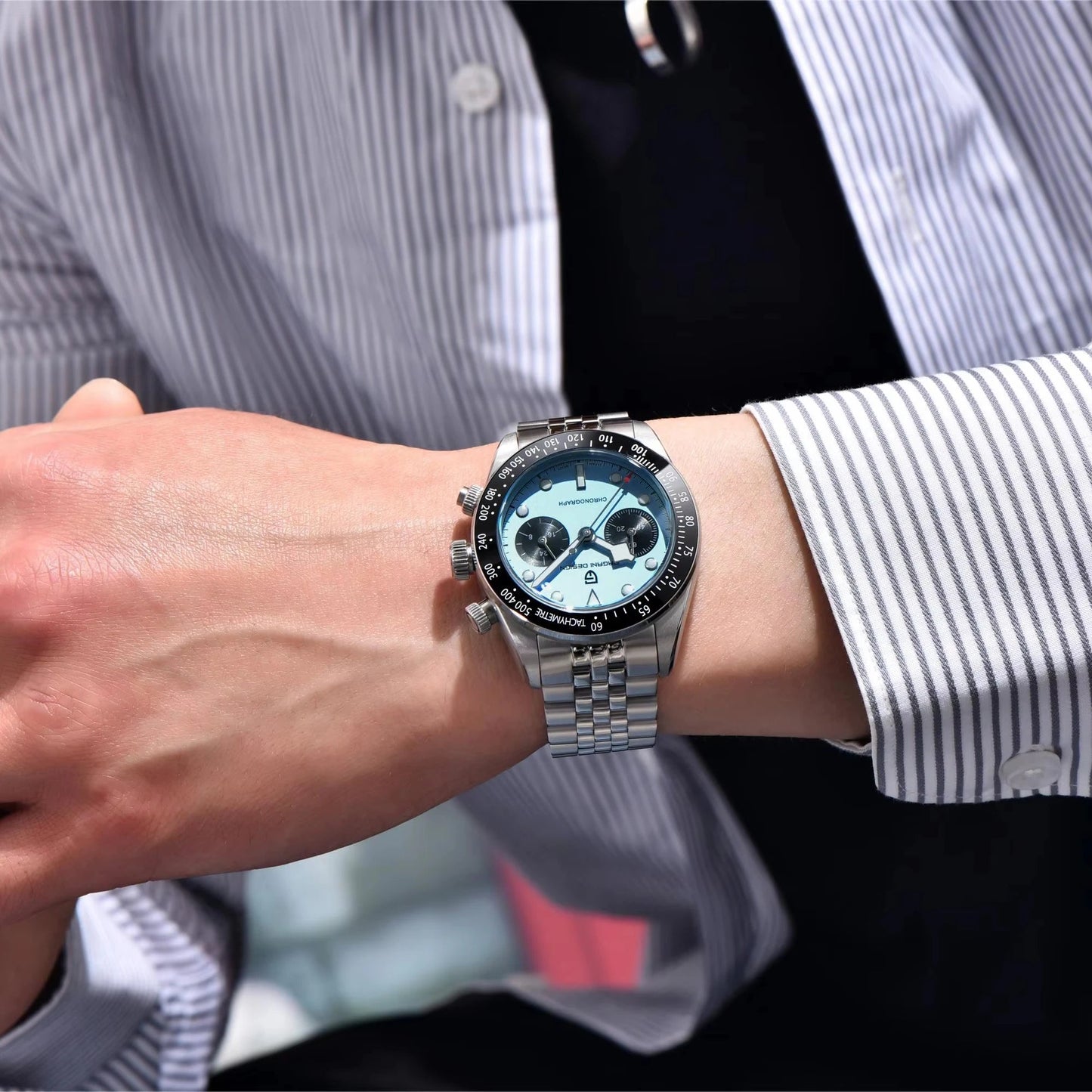 PAGANI DESIGN Men's Watches New BB Panda Luxury Quartz Watch Men Sport Chronograph Stainless Steel Sapphire Mirror Waterproof Michas.Zeithaus