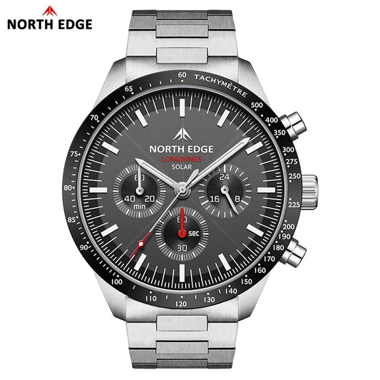 North Edge 2025 LONGWINGS Quartz Men Watch Waterproof 50M 316 Full Stainless Steel Luminous Pilot Watch Michas.Zeithaus