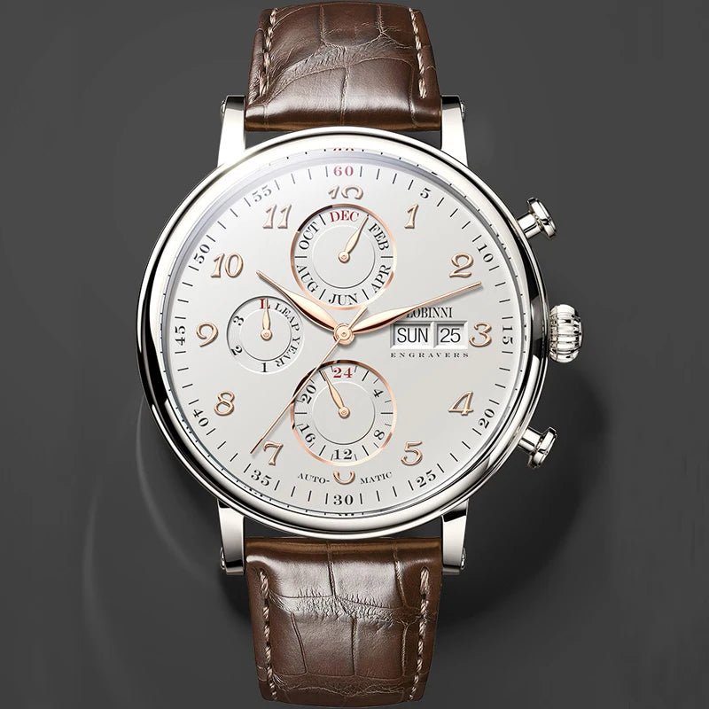 Luxury Brand LOBINNI Perpetual Calendar Automatic Mechanical Men's Watch L13019 - 9 - Michas.Zeithaus