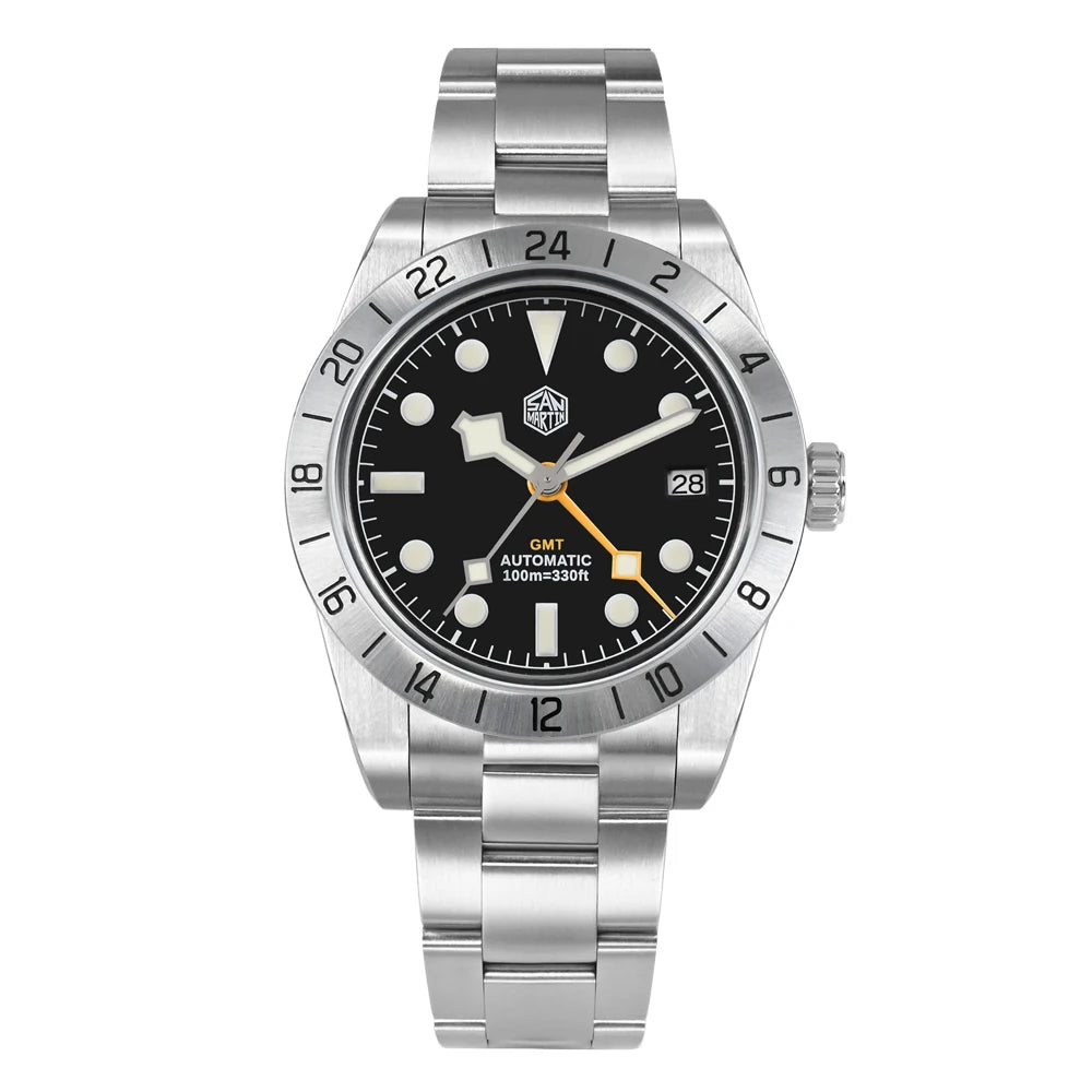 San Martin 39mm Automatikuhr GMT mit NH34 Uhrwerk - Michas.Zeithaus