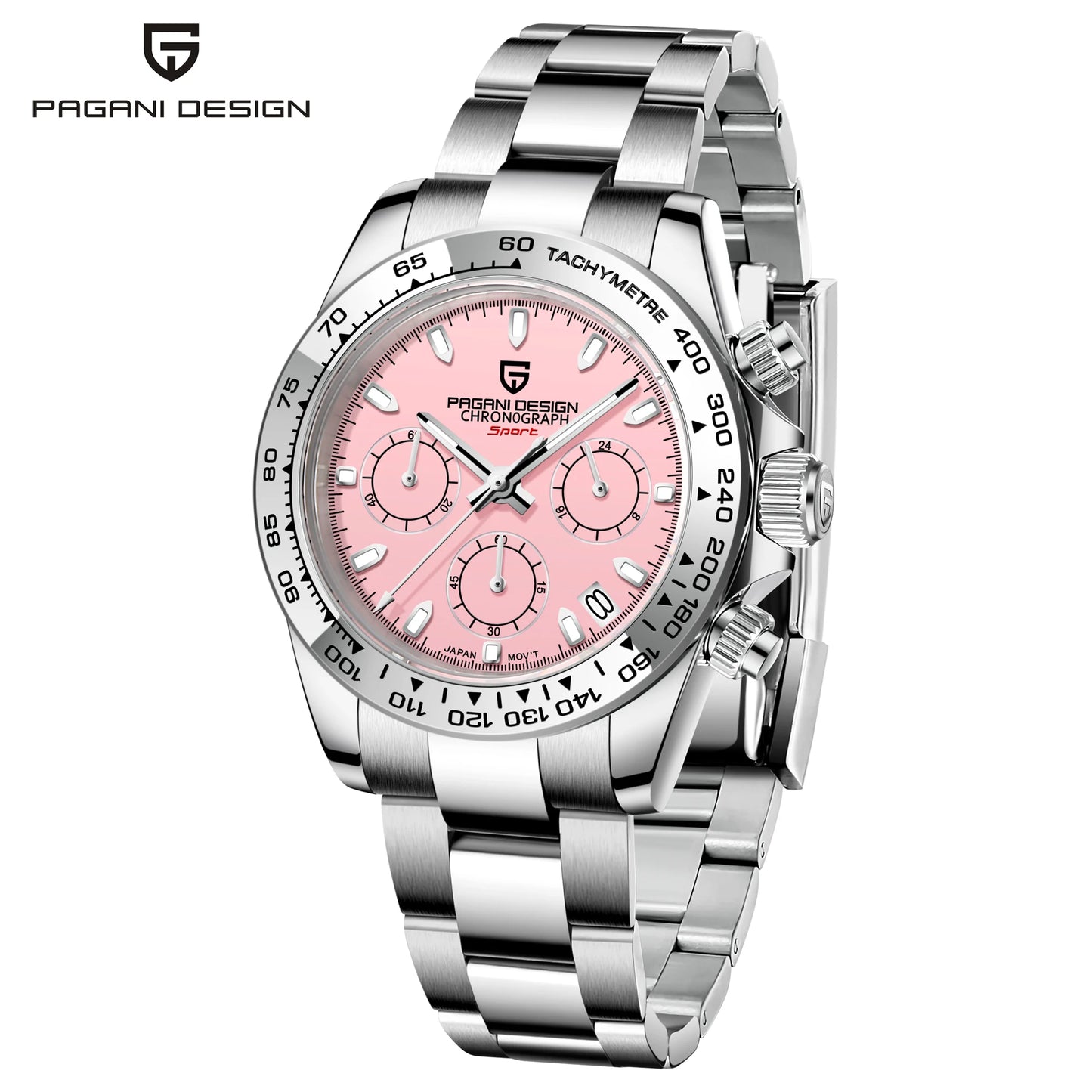 *PAGANI DESIGN New Men Sport Quartz Watch 1727 Pink Series - Michas.Zeithaus