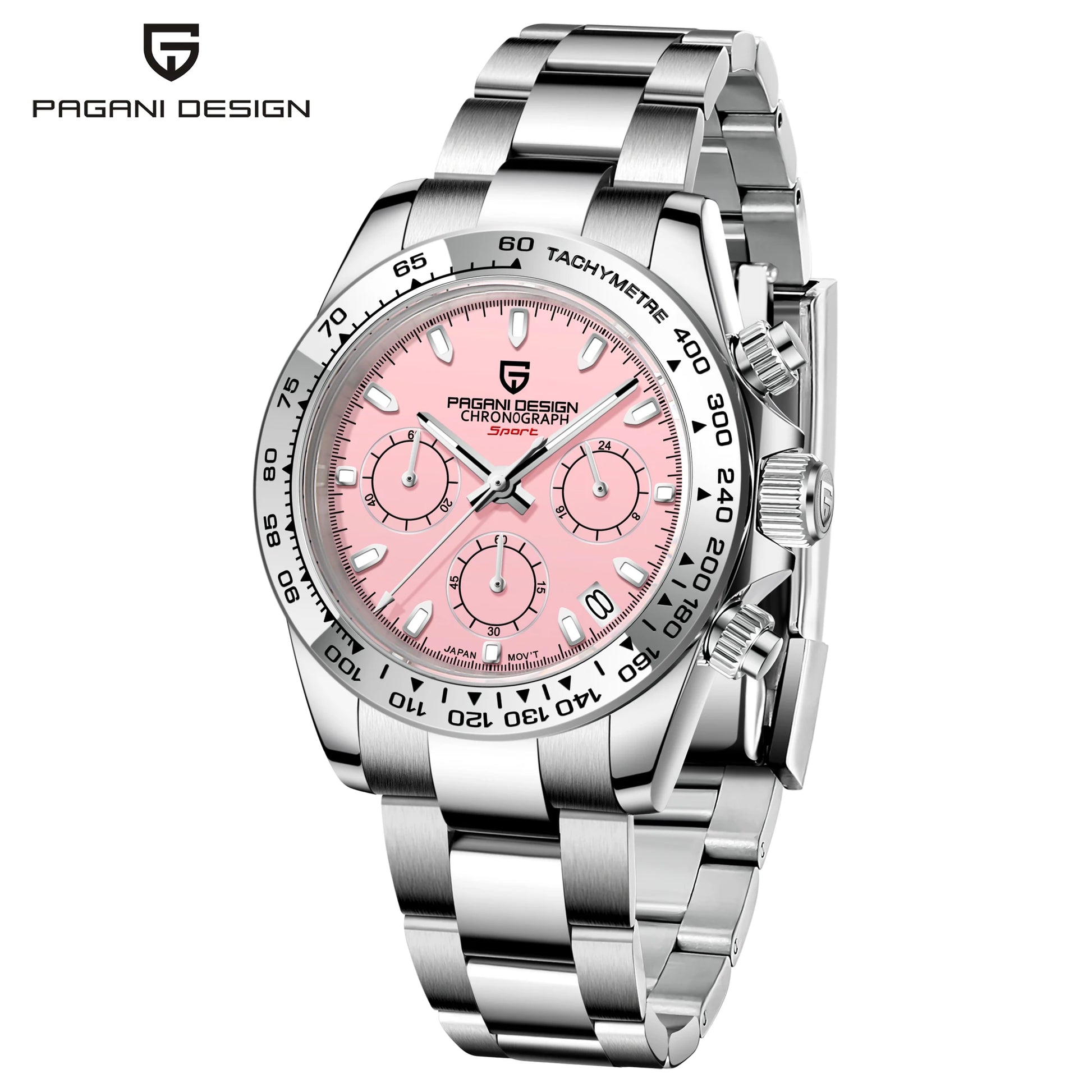 *PAGANI DESIGN New Men Sport Quartz Watch 1727 Pink Series - Michas.Zeithaus